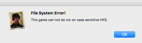 Error message dialog box with the title File System Error!